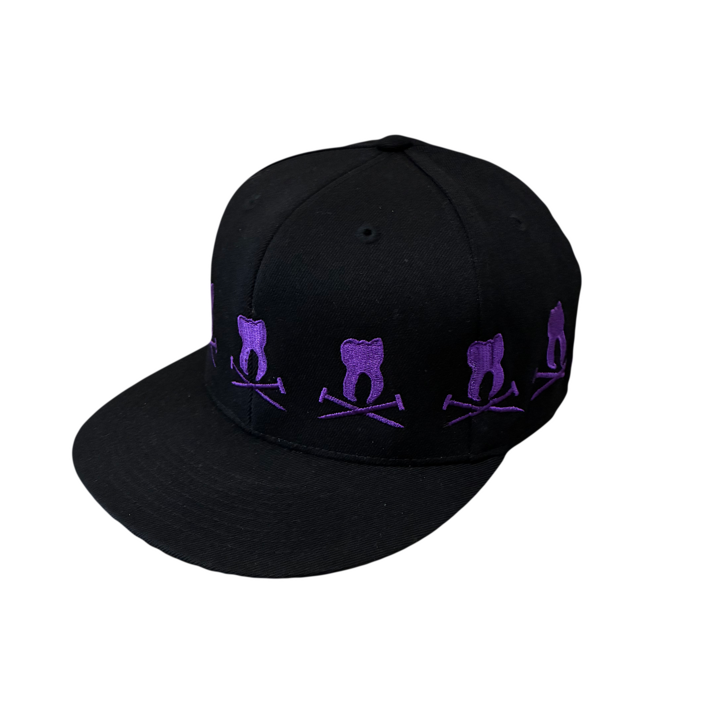 Purple tooth and nail hat